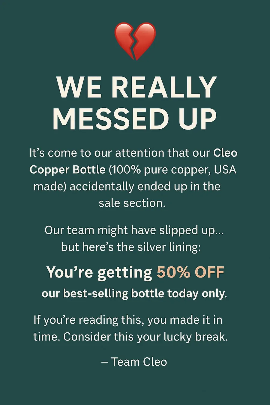 Cleo Lifestyle static ad by AdBreakers