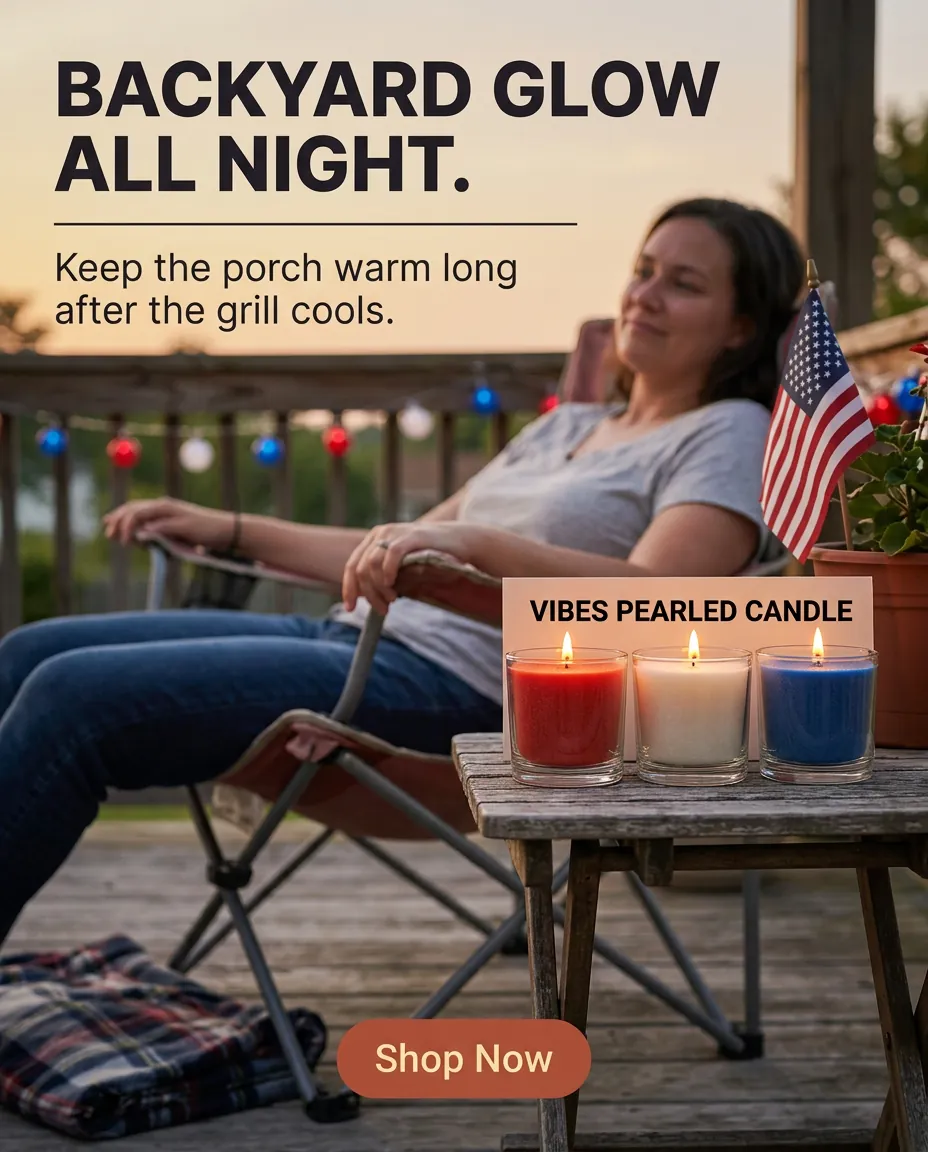 Vibes Pearled Candle static ad by AdBreakers